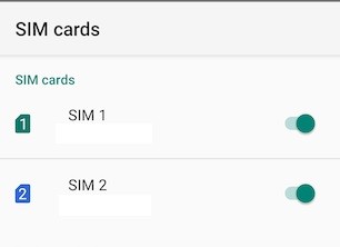 dual sim disable Android smartphone